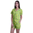 thumbnail image 3 of Moomaya Ensembles de Pyjama à Manches Courtes pour Femmes Imprimés Shorts de Nuit pour Dames, 3 of 6