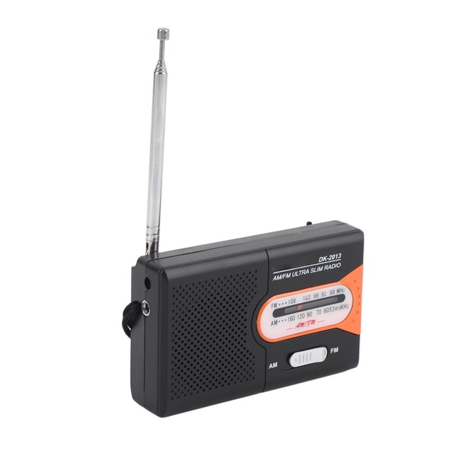 Radio de Poche AM, Radio Portable à Main avec Haut-Parleur Intégré et Prise Casque, Réglage par Bouton, Radio à Piles pour Randonnée Camping Radio Ultra Mince