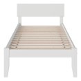 thumbnail image 3 of Leo & Lacey Solid Wood Twin Panel Platform Bed with USB Charger in White, 3 of 5