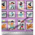 thumbnail image 1 of Soimoi Polyester Crepe Fabric Penguin Ocean Print Fabric by The Yard 42 Inch Wide, 1 of 3