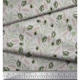 thumbnail image 3 of Soimoi Poly Georgette Fabric Leaves & Insect Print Sewing Fabric Yard 42 Inch Wide, 3 of 3