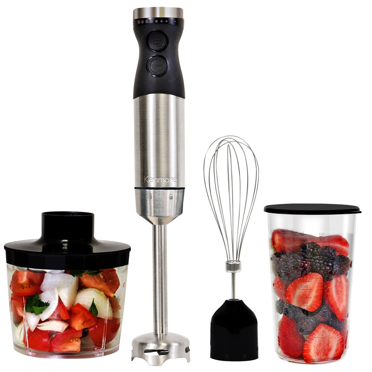 Kenmore Immersion Hand Blender with Food Chopper and Whisk