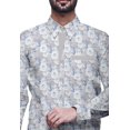 thumbnail image 4 of BESTMAN Chemise Décontractée Imprimée pour Hommes Coupe Ajustée à Boutons Manches Longues, 4 of 5