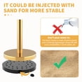 thumbnail image 4 of Crowd Control Stanchion Barrier Set Available in 8 Pack or 12 Pack, Gold Finish Posts with 5 Foot Red Velvet Ropes, Red Carpet Stanchions for Wedding, Party, Banquet and Trade Show Exhibition, 4 of 6