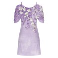 thumbnail image 5 of Jusqu'à 65 % de Rabais! Robes d'Été Mode pour Femmes 2024 Grande Taille Imprimé Manches Courtes Épaules Dénudées Col Rond Robe, 5 of 5