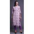 thumbnail image 4 of Bimba Kurtis Droits Imprimés pour Femmes, Tunique Indienne Mandarin à Boutons XXX-Large, 4 of 6