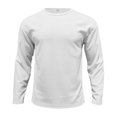 thumbnail image 4 of RXIRUCGD T-Shirt Blouse à Manches Longues et Col Rond pour Hommes, Couleur Unie, Blanc, Taille : TG, 4 of 8