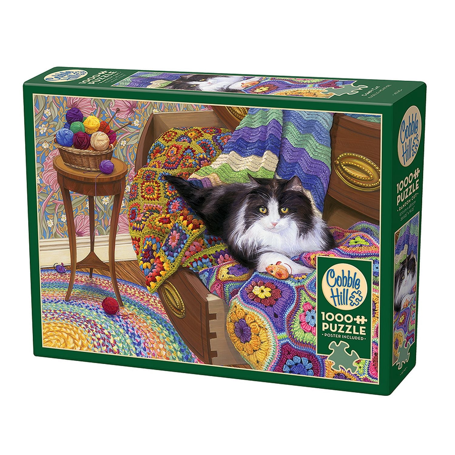 Cobble Hill Jigsaw Puzzle - Comfy Cat, 1000 Piece Puzzle