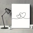 thumbnail image 1 of 1pc Minimalist Heart Line Art Poster, Modern Abstract Colorful Heart Design Canvas Wall Art For Living Room,kitchen, Home Office50 x 70 cm (without frame),07, 1 of 7