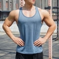 thumbnail image 3 of Men's Gym Workout Tank Tops - Soft Lightweight Sleeveless Y-Back Muscle Shirts for Beach & Athletic Wear, 3 of 5