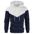 thumbnail image 1 of Yuyuzo Men Pullover Sweatshirts Long Sleeve Drawstring Hooded Sports Solid Color Patchwork Hoodies for Men, 1 of 4