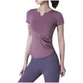 thumbnail image 1 of Birdeem Haut Court de Yoga pour Femmes Élastique Sport Ajusté Manches Courtes Col Rond Haut/chemise, 1 of 12