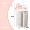 thumbnail image 2 of Plastic Food Storage Containers Plastic Transparent Tank, Rice Storage Barrel, Household Food Container Grain Storage Box for Oatmeal, Grain, Cereal, Pasta, Flour, 2 of 7