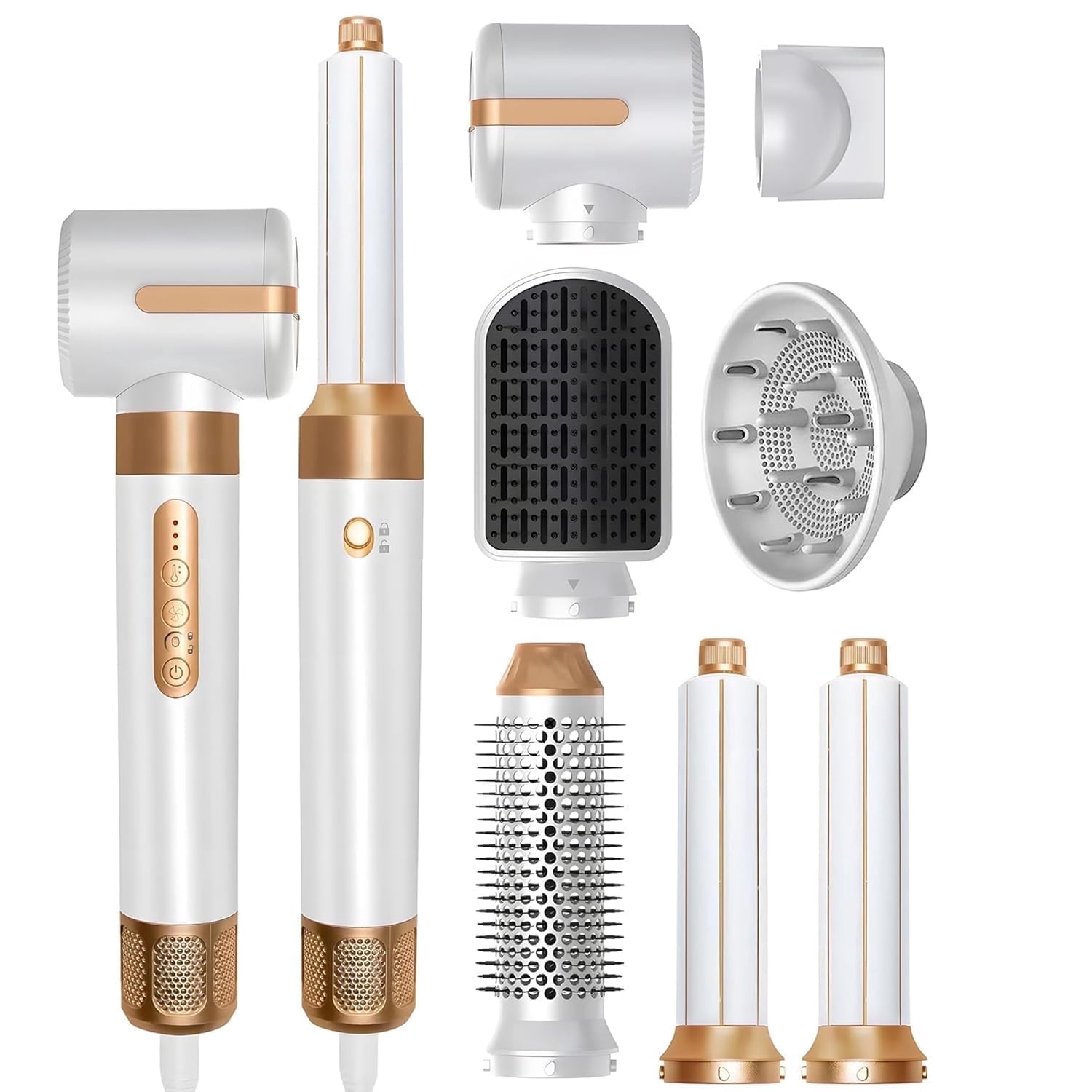 Hair Dryer 7-in-1 Hair Styler Tools Complete Set Salon Brushless Motor 110000rpm Professional Blower Dryerr With Comb