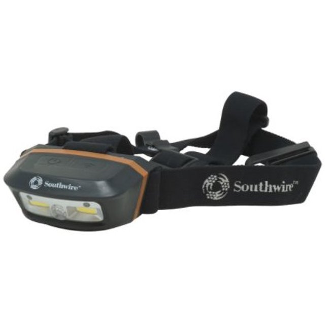 SouthWire Corp. Work Light HL25RSW For Job Site; Headband; 250 Lumens; LED Bulb; Battery Powered; Black; Eight Hour Run Time; Five Light Mode; Motion Sensing Mode