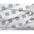 thumbnail image 2 of Soimoi Poly Georgette Tissu Feuilles & Lotus Bloc Tissu Imprimé 1 Yard 42 Inch Wide, 2 of 3