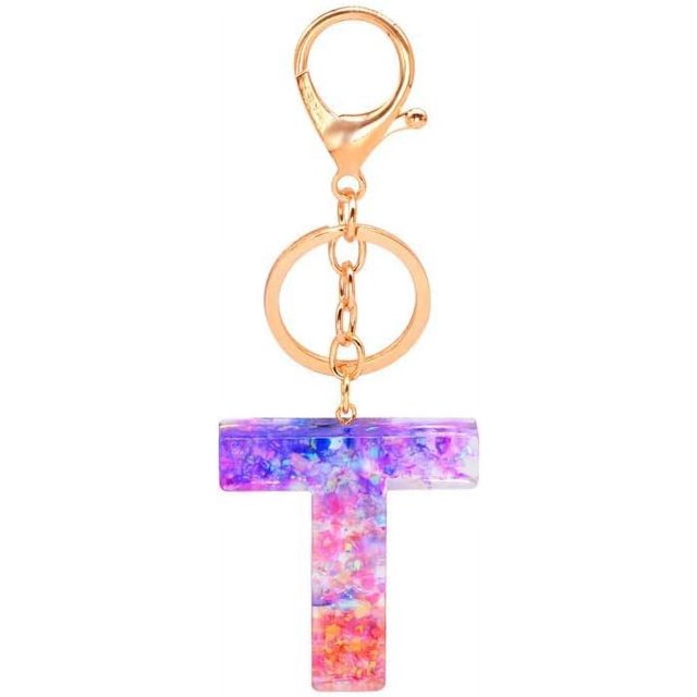 Letter Keychain,26 Letters A-Z Decorative Letter Keychain,Name Keychain for Women Girls Men Teenager Gift