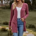 thumbnail image 2 of Yuyuzo Women's Cardigan 2025 Fall Casual Button down Sweaters Open Front Ribbed Knit Sweater Coat with Pockets, 2 of 5