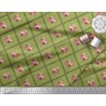 thumbnail image 2 of Soimoi Poly Georgette Fabric Check,Leaves & Rose Floral Decor Fabric Printed Yard 52 Inch Wide, 2 of 3