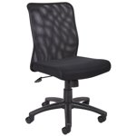Boss Office Products Mesh Back Fabric Task Office Chair in Black