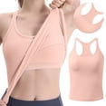 thumbnail image 2 of Lixiuxyad Padded Tank Tops Ribbed Workout Short Racerback Tank Tops For Women With Built In Bra, 2 of 6