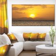 thumbnail image 1 of Yellow Sunset and Brown Ocean - Seashore Canvas Art Print, 1 of 1
