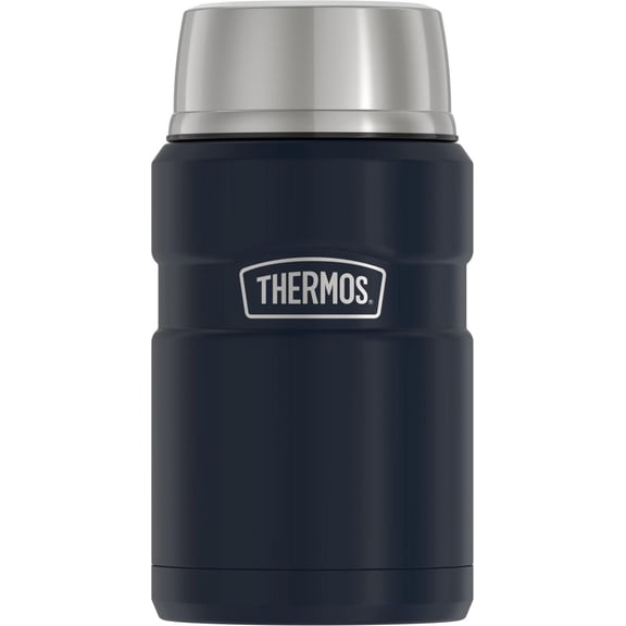 Bocal Isotherme Sous Vide Thermos Stainless King de 24 oz avec Cuillère Pliante, Bleu Nuit