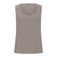 thumbnail image 4 of Plebaso Débardeurs pour Femmes Col Rond Sans Manches T-Shirts Couleur Unie Décontractés Amples T-Shirts Basiques pour Femmes, 4 of 7