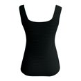 thumbnail image 4 of Ladies Solid Color Square Neck Fitted Sleeveless Knit Top Backless Sexy Camisole Tank Top, 4 of 5