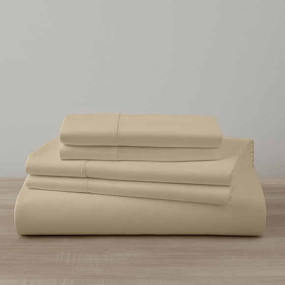 New Season - Bed Sheet Set Cotton - 100% Organic 500 Thread Count Cotton Sheets with Deep Pockets (up to 15") Soft Cotton Bed Sheets (King, Medium Taupe)