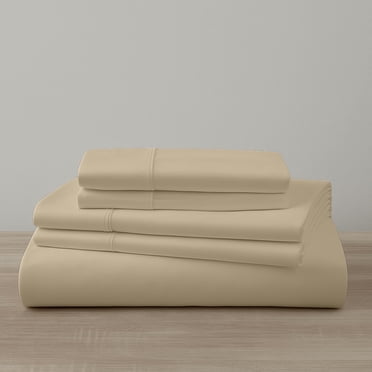 New Season - Bed Sheet Set Cotton - 100% Organic 500 Thread Count Cotton Sheets with Deep Pockets (up to 15") Soft Cotton Bed Sheets (Queen, Medium Taupe)