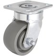 thumbnail image 1 of RWM Roulettes 65 Séries, Pivotantes, Kingpinless, Roues en Élastomérique, Roulement à Billes, Capacité de 1050 lbs, Diamètre de Roue 4 Pouces, Largeur de Roue 2 Pouces, Hauteur de Montage 5-5/8 Pouces, Longueur de Plaque 4-1/2 Pouces, Largeur de Plaque 4 Pouces, 1 of 3