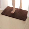 thumbnail image 2 of Soft Plain Absorbent Rugs Home Memory Non-slip Coral Velvet Foam Mat, 2 of 5