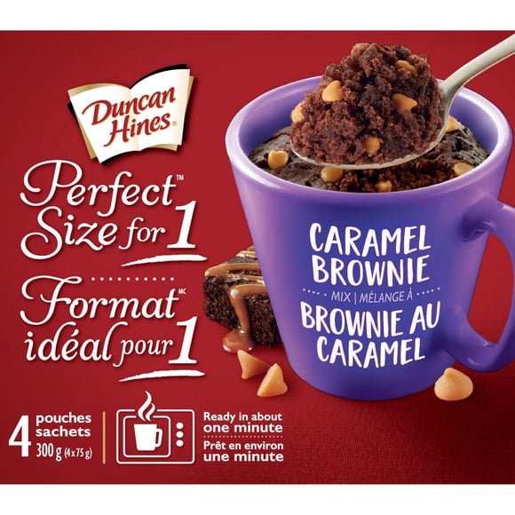 Duncan Hines Perfect Size for 1 Caramel Brownie Mix
