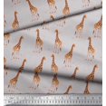 thumbnail image 3 of Soimoi Gray Poly Georgette Fabric Dot & Giraffe Animal Decor Fabric Printed BTY 52 Inch Wide, 3 of 3