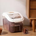 thumbnail image 1 of LSLJS Household Portable Rice Bucket, Sealed Rice Container, Flour Storage Container, Cereal Dispenser, Household Rice Storage Container, Pet Food Storage Container, Storage Jar, 1 of 6