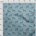 thumbnail image 3 of oneOone Velvet Turquoise Blue Fabric Animal Sewing Craft Projects Fabric Prints By Yard 58 Inch Wide, 3 of 4