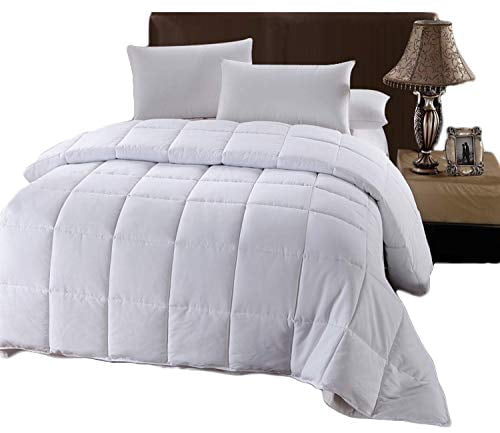 Royal Tradition Box Stitched All Season Medium Fill Weight, King-California King Down Alternative Comforter with Corner Tabs,