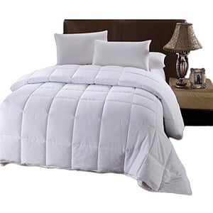 Royal Tradition Box Stitched All Season Medium Fill Weight, King-California King Down Alternative Comforter with Corner Tabs,