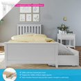 thumbnail image 2 of BEDSMART Solid Wood Twin Size Bed With Storage | White, 2 of 7