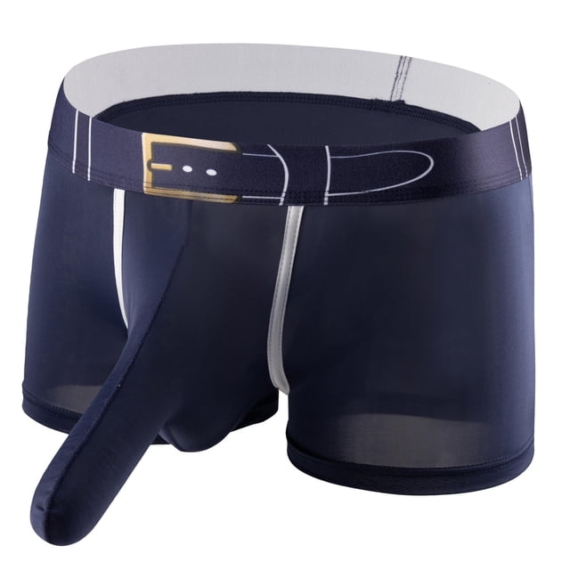 Lovzfmll Men's Underwear, Solid Color Stretchy Sports Boxers, Breathable Comfort Boxer Briefs