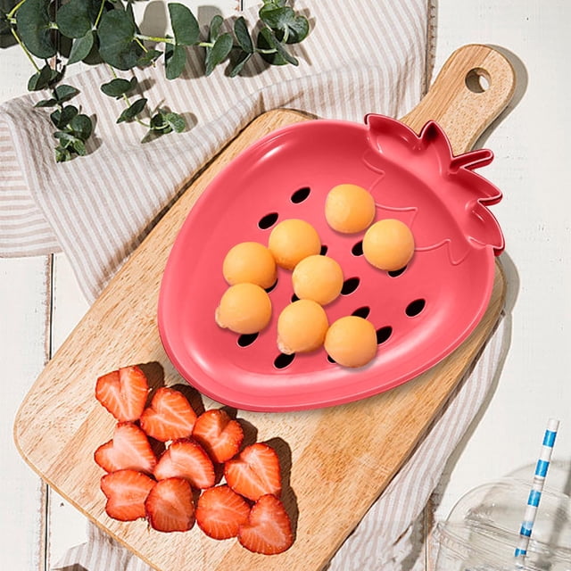 Fruit Drainage Tray Double-Layer Plastic Basket | 600ml Capacity | Waterproof, Easy Clean | Dining Table Snack Washing Organizer | Durable Home Kitchen Storage