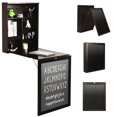 thumbnail image 1 of Gymax Wall Mounted Table Fold Out Convertible Desk with A Blackboard/Chalkboard Brown, 1 of 8