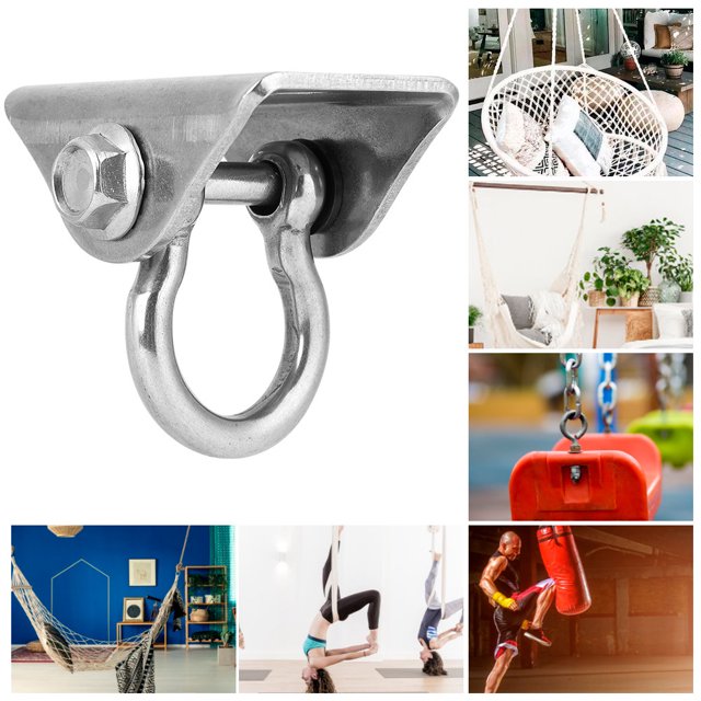 Fosa Stainless Steel D-Type Suspension Swing Hanger Hook Fixed Plate Hammock Hanging Chair Accessory, Swing Hanging Fixed Plate