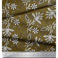 thumbnail image 3 of Soimoi Rayon Fabric Leaves & Floral Block Decor Fabric Printed Yard 56 Inch Wide, 3 of 3