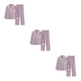 thumbnail image 2 of pitrice Satin Pyjama Set Women - Comfortable Fit Romantic Look Sexy Soft Various Colors B6804 XL,1 3Set, 2 of 6