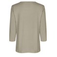thumbnail image 5 of Yuyuzo Womens 3/4 Sleeve Tops Basic Button Crew Neck Solid Color Loose Fitted Tunics Tee Blouses, 5 of 5