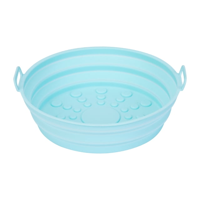 TIMIFIS Silicone Doublure en pour Friteuse à Air Chaud Panier en Silicone Réutilisable pour Friteuse à Air Résistant à la Chaleur Nettoyage Facile Friteuses à Air Pot en Silicone Rond pour Accessoires de Four à Friteuse à Air