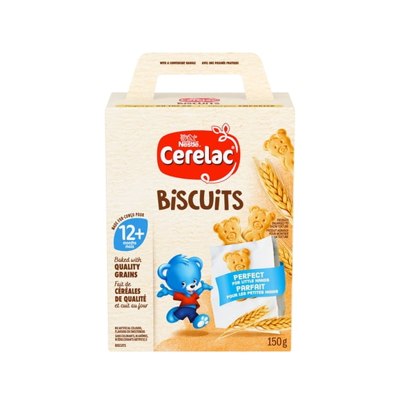 CERELAC Biscuits, léger goût de beurre, 1 an et plus, encouragent l’autonomie