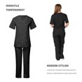 thumbnail image 3 of Ensembles de Sarraus pour Femmes à Six Poches Sarraus Médicaux (Col en V avec Pantalon Cargo), 3 of 5